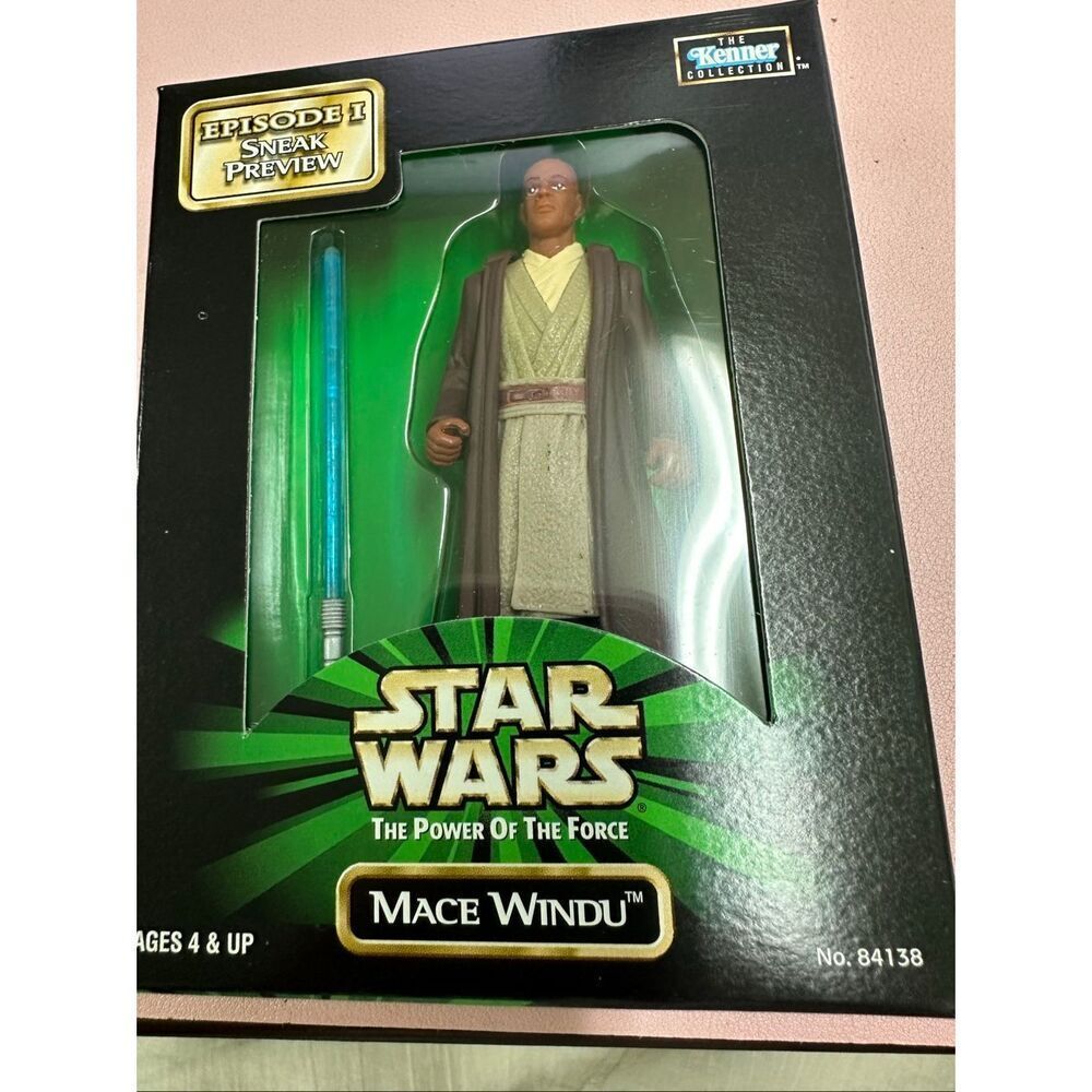 Star Wars, the power of the force Mace Windu episode one sneak preview figure